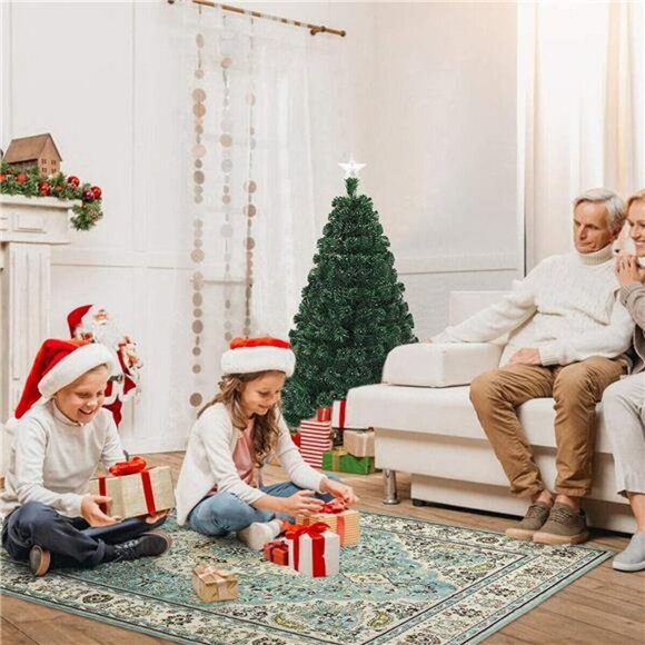 Persian Floral Medallion Area Rug - 3x5 Entry Throw Rug Turkish Indoor Rug - Picture 2 of 6